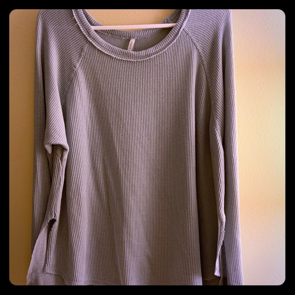 Blue Z Supply The Waffle Thermal Tunic Top